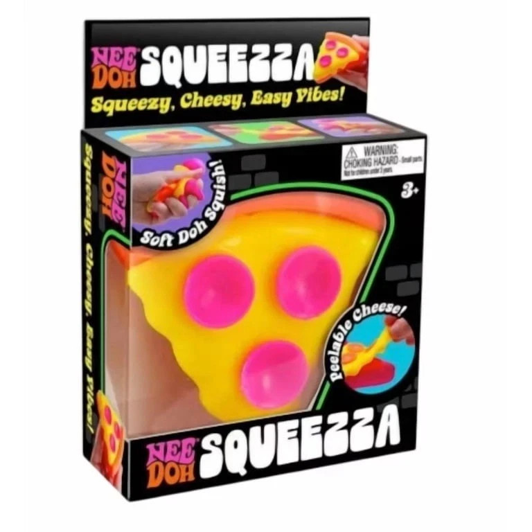 Rare NeeDoh Squeezza Pizza Nee Doh Squeeze Fidget Toy Pink Crust 1 random color