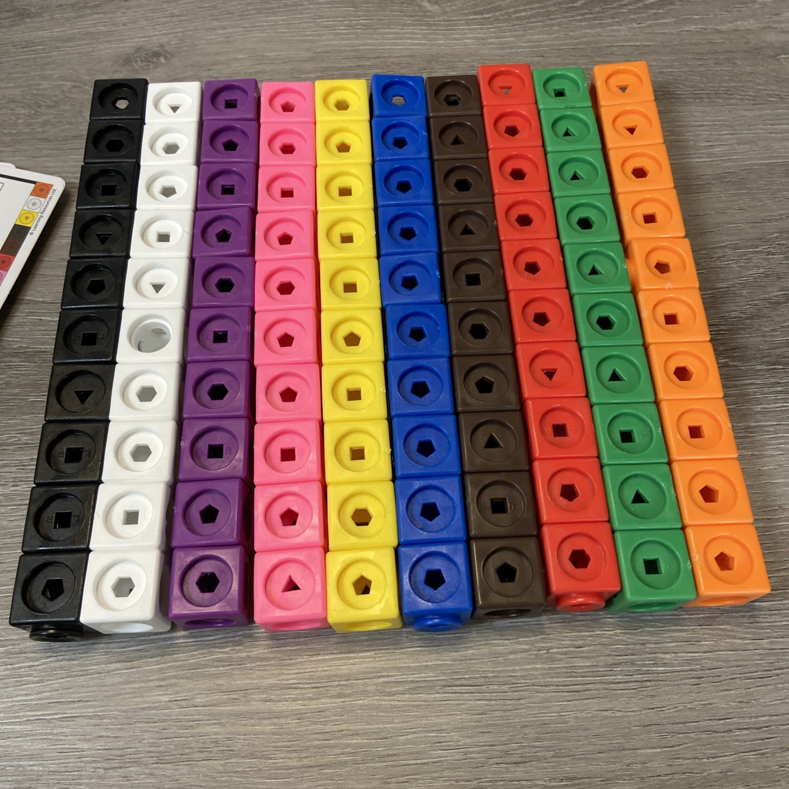 Learning Resources MathLink Cubes 115 pcs Math Activity Set Counting Linking 4+