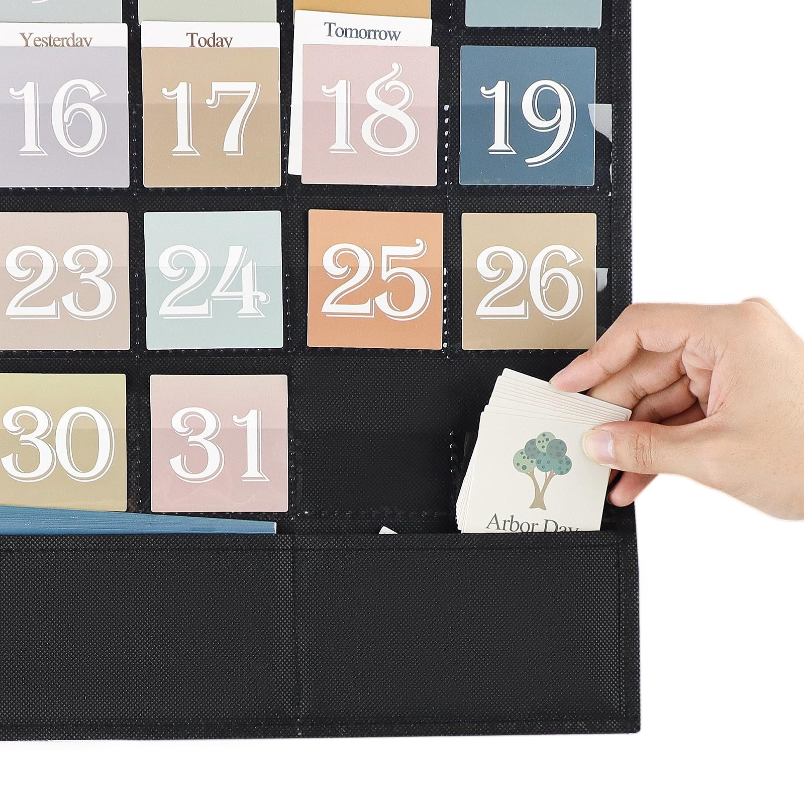 Boho Calendar Pocket Chart for Classroom Cards Add-On School Supplies Teacher…
