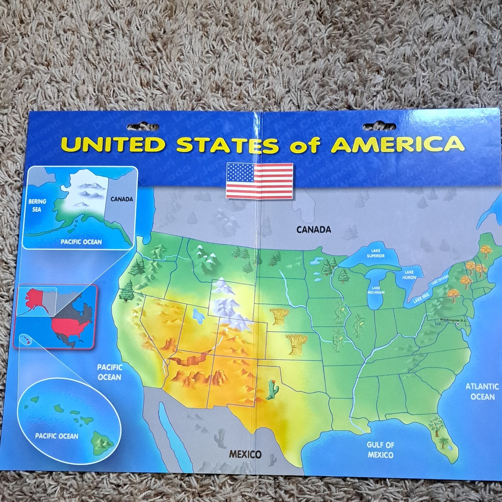 Create-A-Scene Magnetic USA Map Puzzle