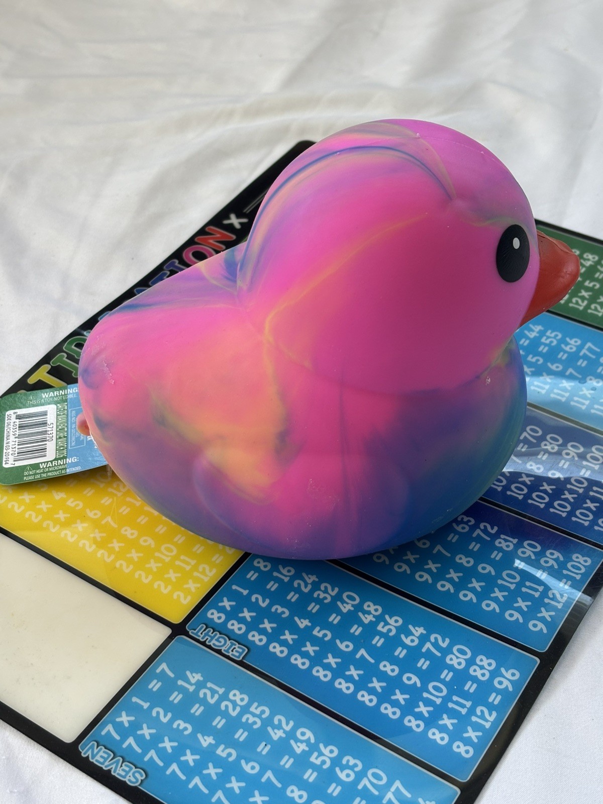 NEW Toymendous Squeeezy VIRAL Rainbow Jumbo soft Squishy Tye Dye Duck Squish Toy