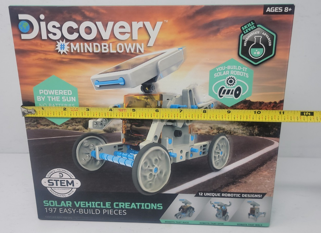 Discovery Mindblown Solar Vehicle Creations Kit STEM 12 Designs 197pc New Condit