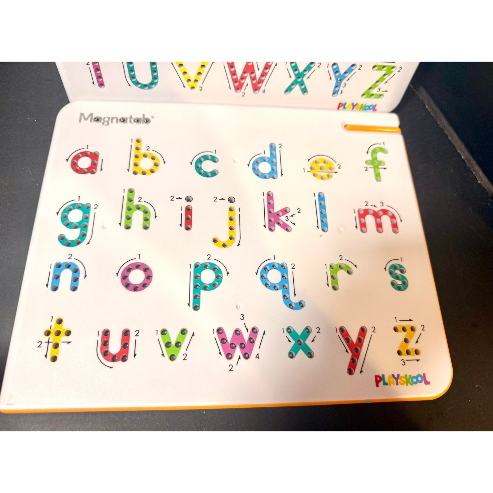 2 Magnatab boards by Playskool Upper & Lowercase learning how to write magnetic