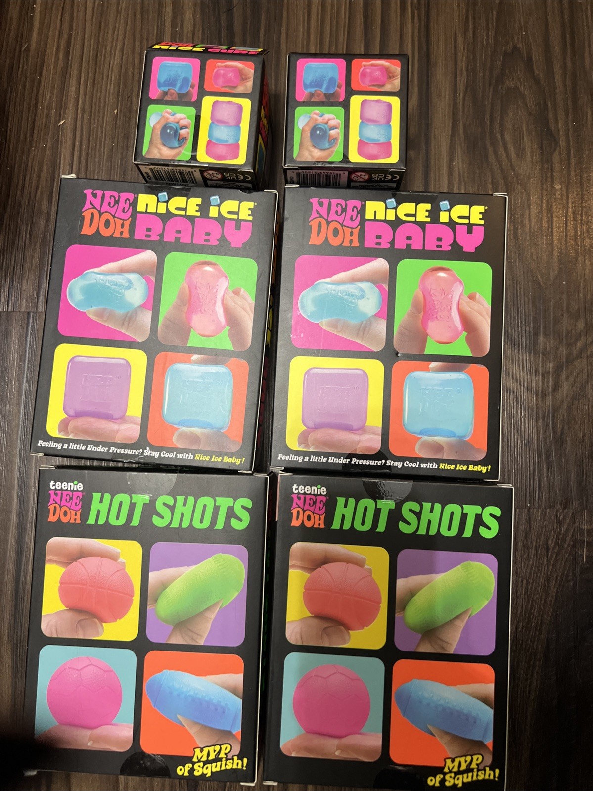 Bundle Of 6 Authentic – (2 NEE DOH Nice ice Baby) 2 Hot Shots) & (2 Nice Cubes)