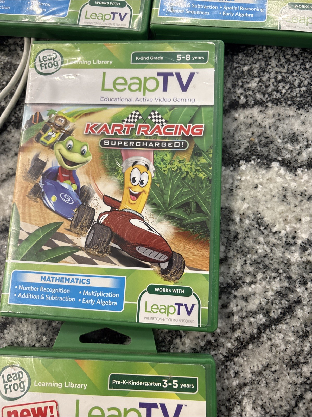 Leap Frog LeapTV Educational Video Gaming Console w/ Camera 6 Games Remotes