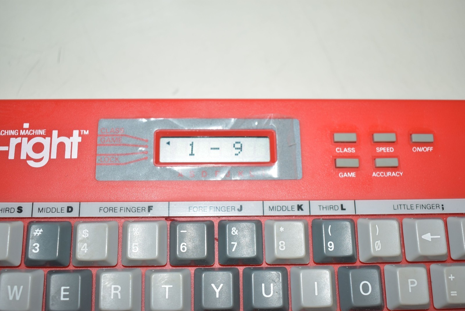 1985 V-Tech Type Right Educational Electronic Typing Tutor w/ Box & Book TESTED!