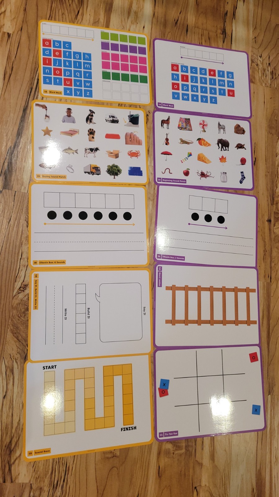 Set Of 2 Hand2Mind Magnetic Word Work Board With Tiles