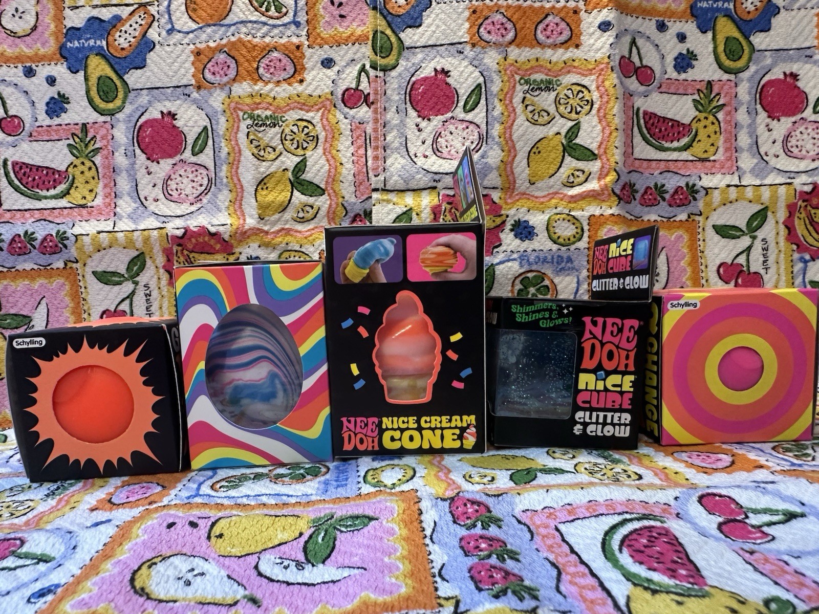 NEW❤️NeeDohs🍊Cream Cone🍦,🦋Glitter Glow🧡Glow Dark🌸Color Change+Swirlie Egg