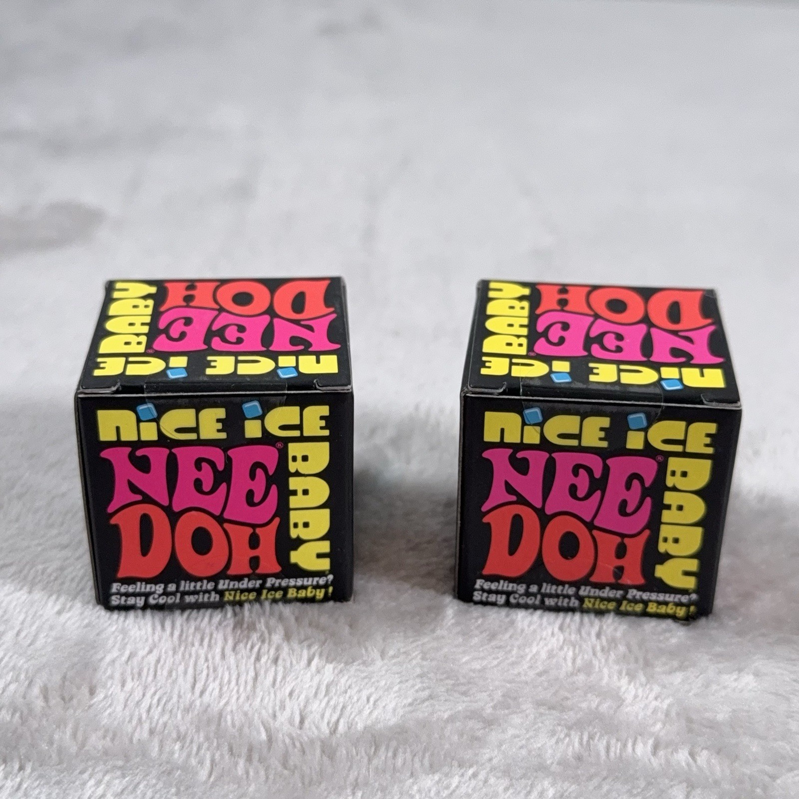NeeDoh Nice Ice Baby 1”size – 2 Pack Sensory Toy NEW Purple & Blue NIB