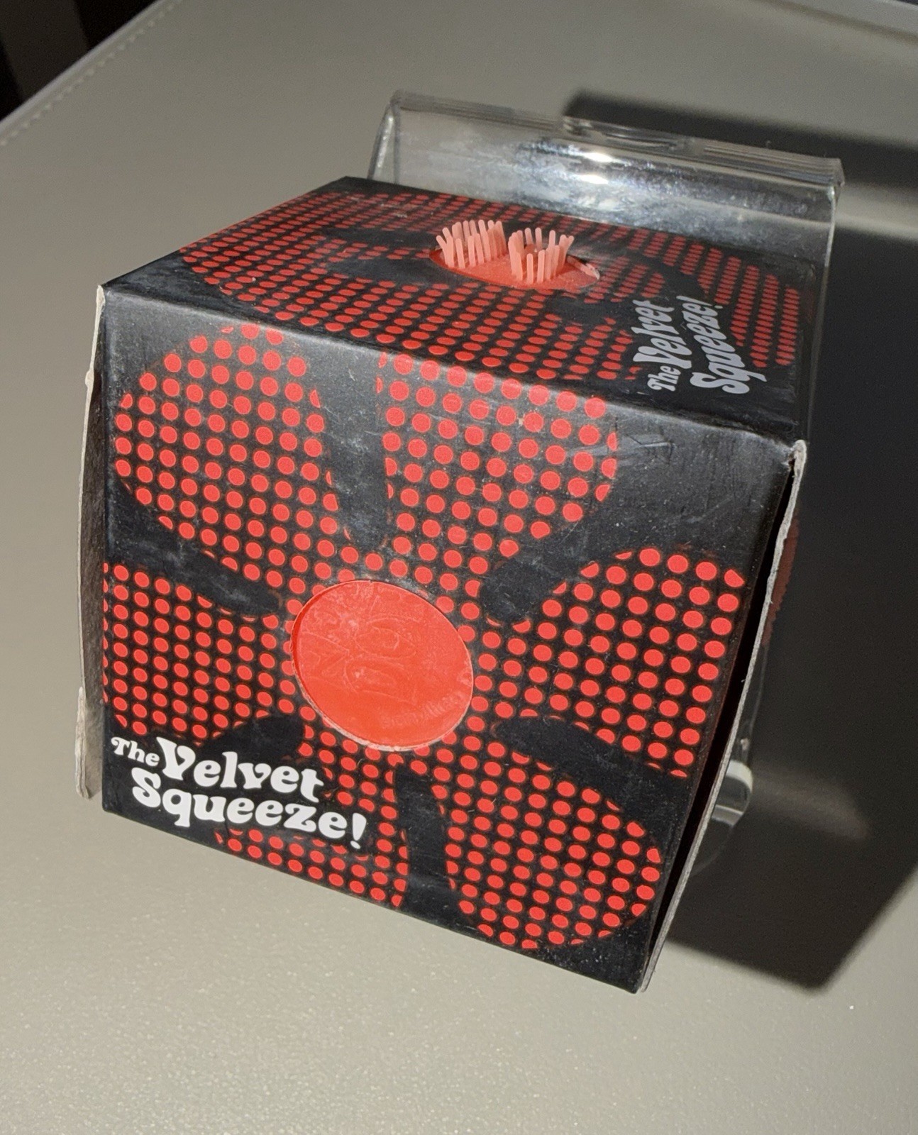 NeeDoh FUZZ BALL – Velvet Squeeze! ORANGE Flower Power New/Sealed Schylling