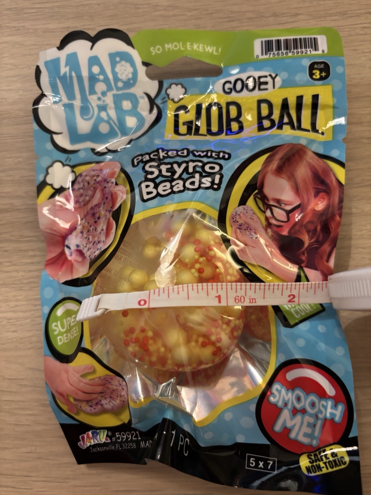 Mad Lab Gooey Glob Ball Tactile Squeeze Toy Styro Beads Squishy Fidget Stress