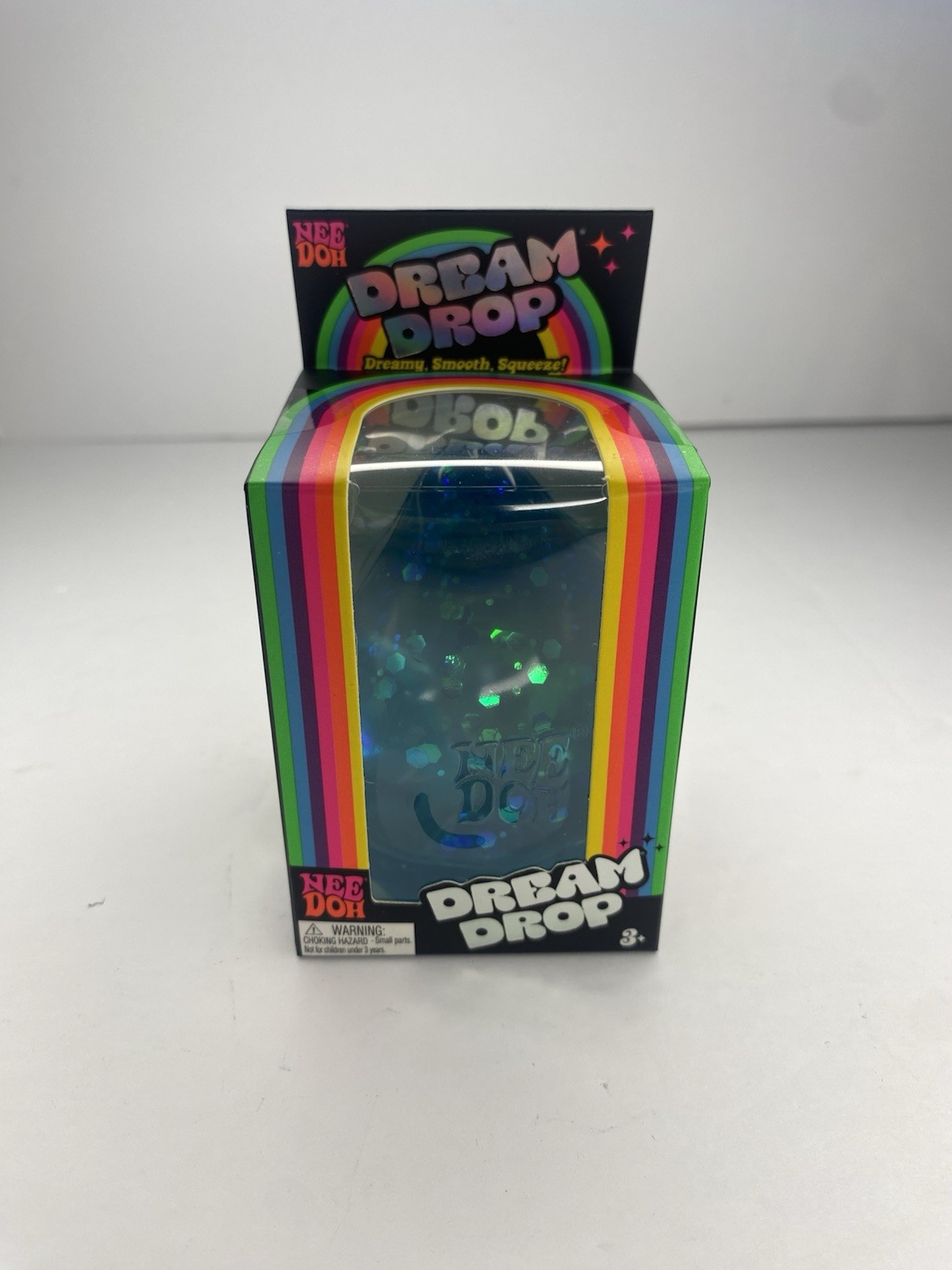 NEW NeeDoh Dream Drop Blue Glitter Squishy Squeeze Fidget Toy Schylling