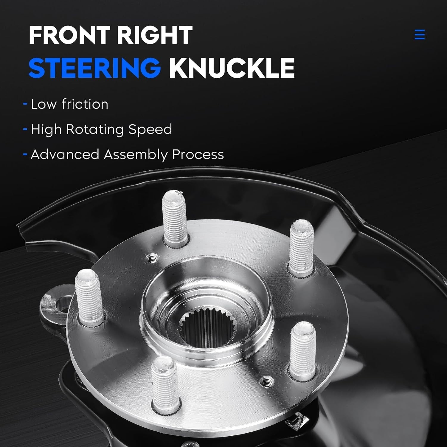 Front Right Side Steering Knuckle & Wheel Bearing Hub Assembly Compatible wit…