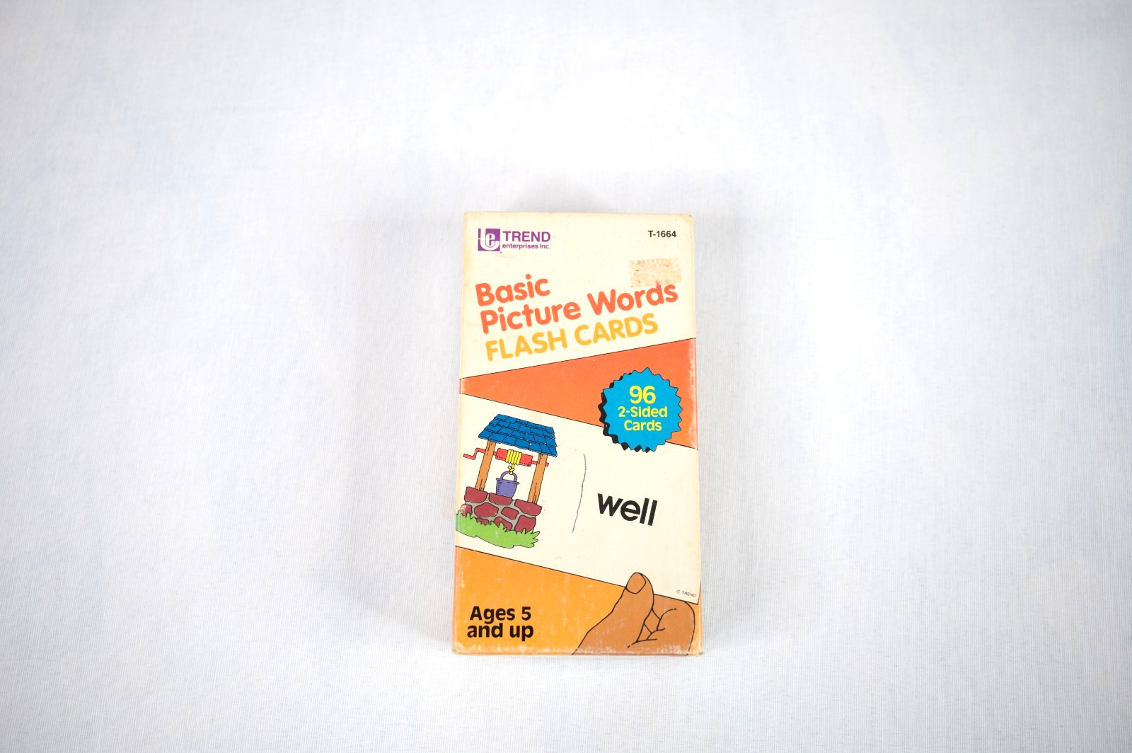 Vintage Basic Picture Words Flash Cards 96 Cards 5 AND UP TREND enterprise 1987