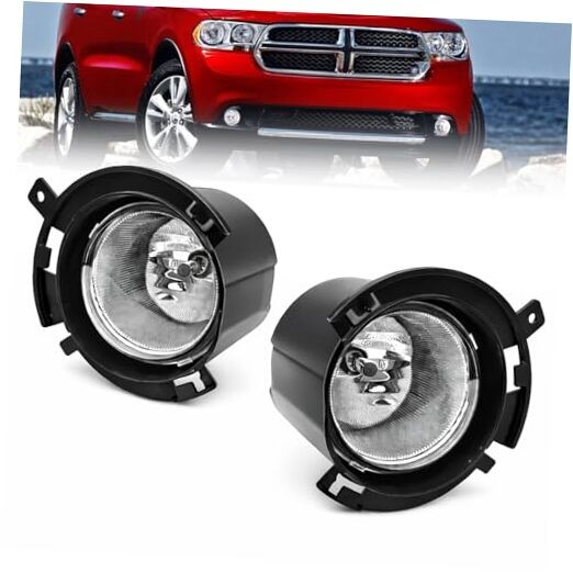 Fog Lights Compatible With 2011 2012 2013 Durango Front Bumper Lamps Assembly