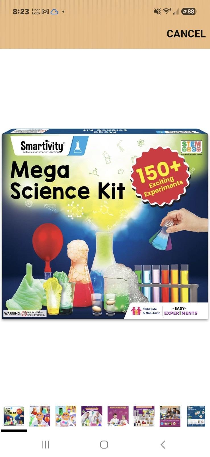 Smartivity Mega Science Kit STEM 150+ Experiments for Kids Ages 4-7 8-11 Years
