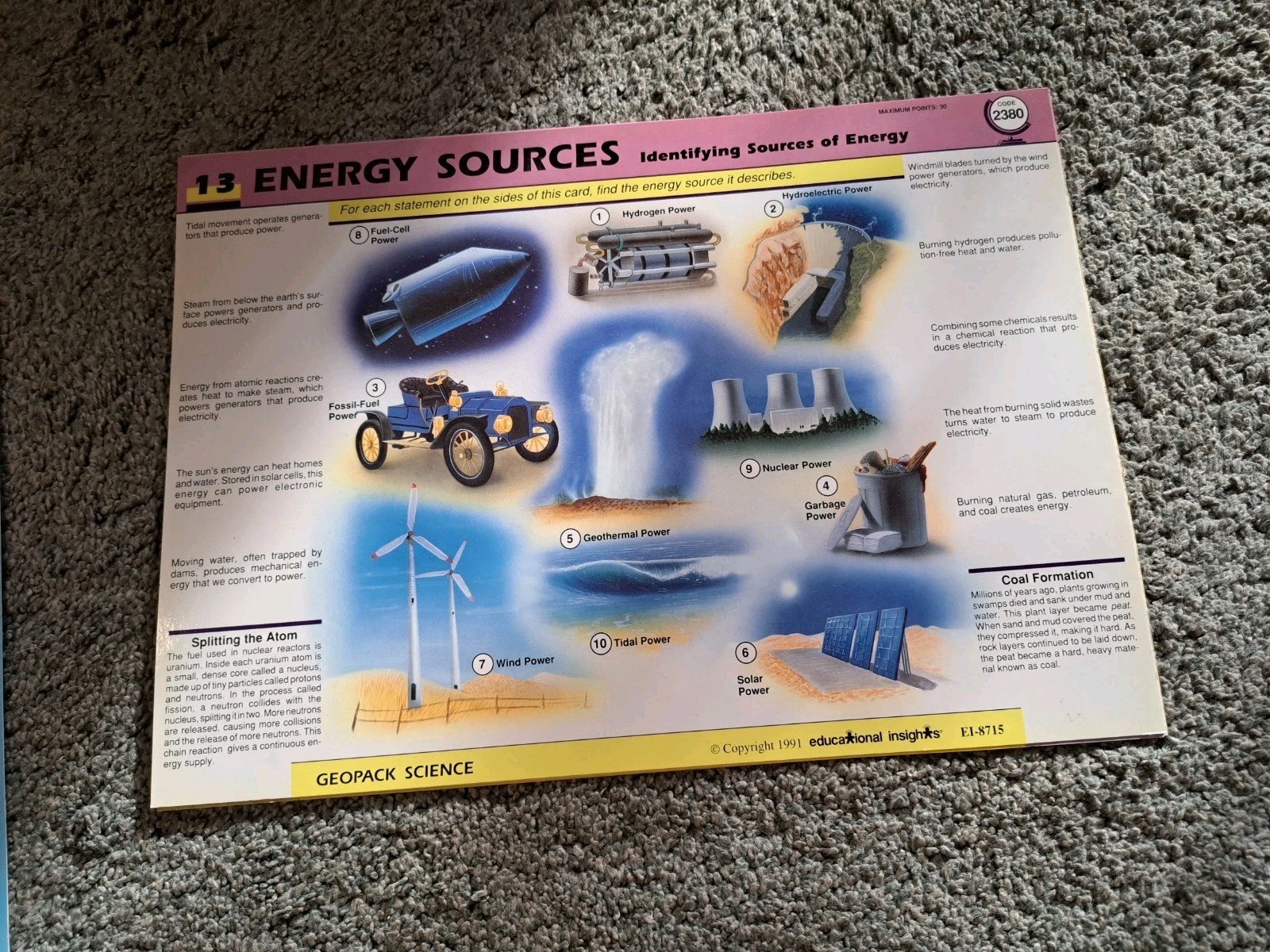 Electronic Geosafari 20 Lessons Science Cards Geography Game