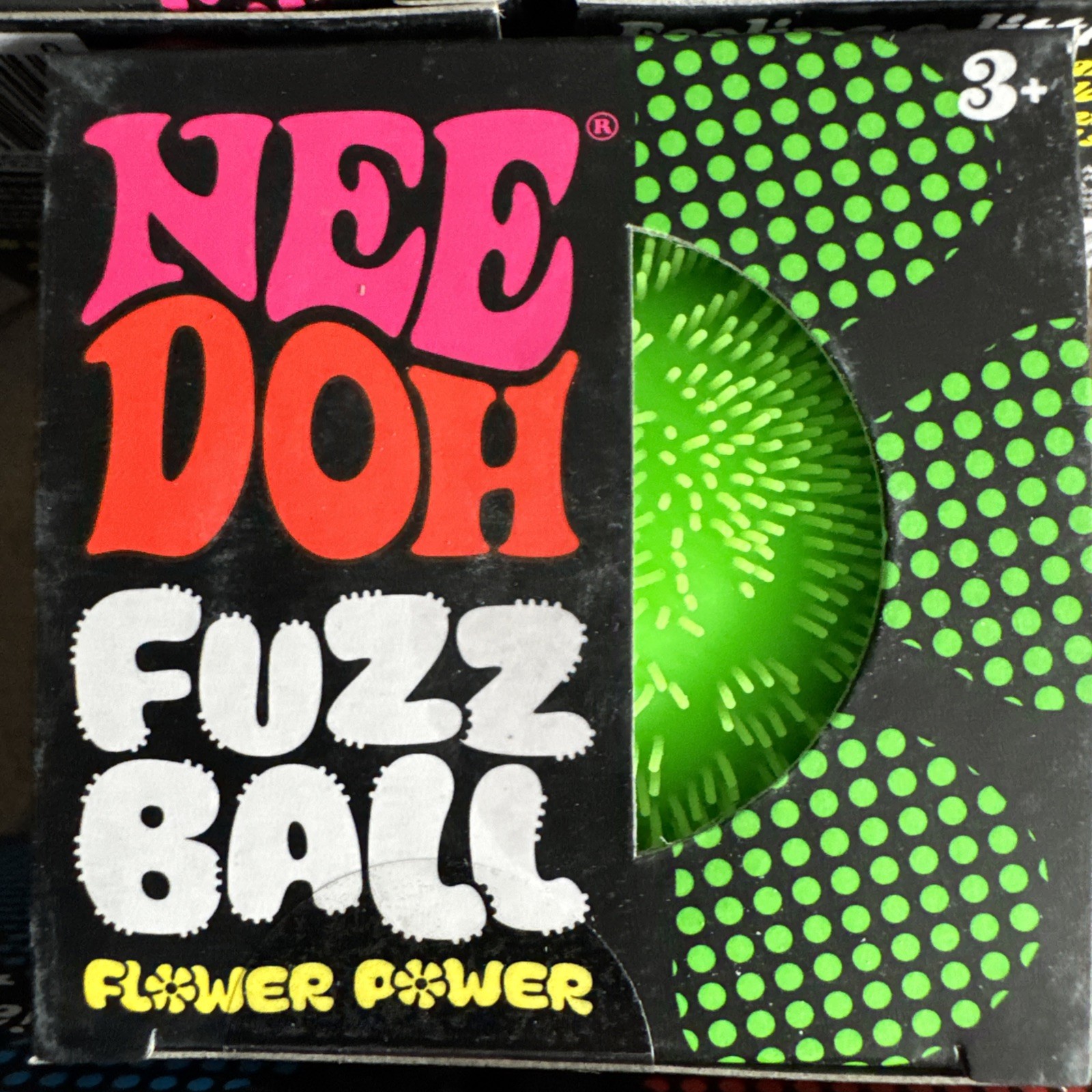 x4 NeeDoh Nee Doh Fuzz Ball Flower Power Squishy Purple Blue Orange Green