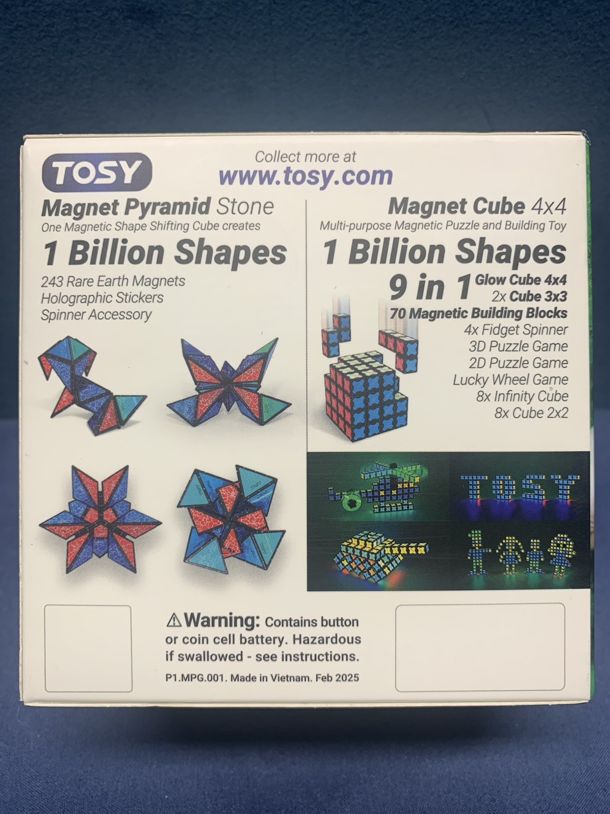 TOSY Magnet Pyramid Glow 1 Cube Transforms 1 Billion Shapes UV – A001