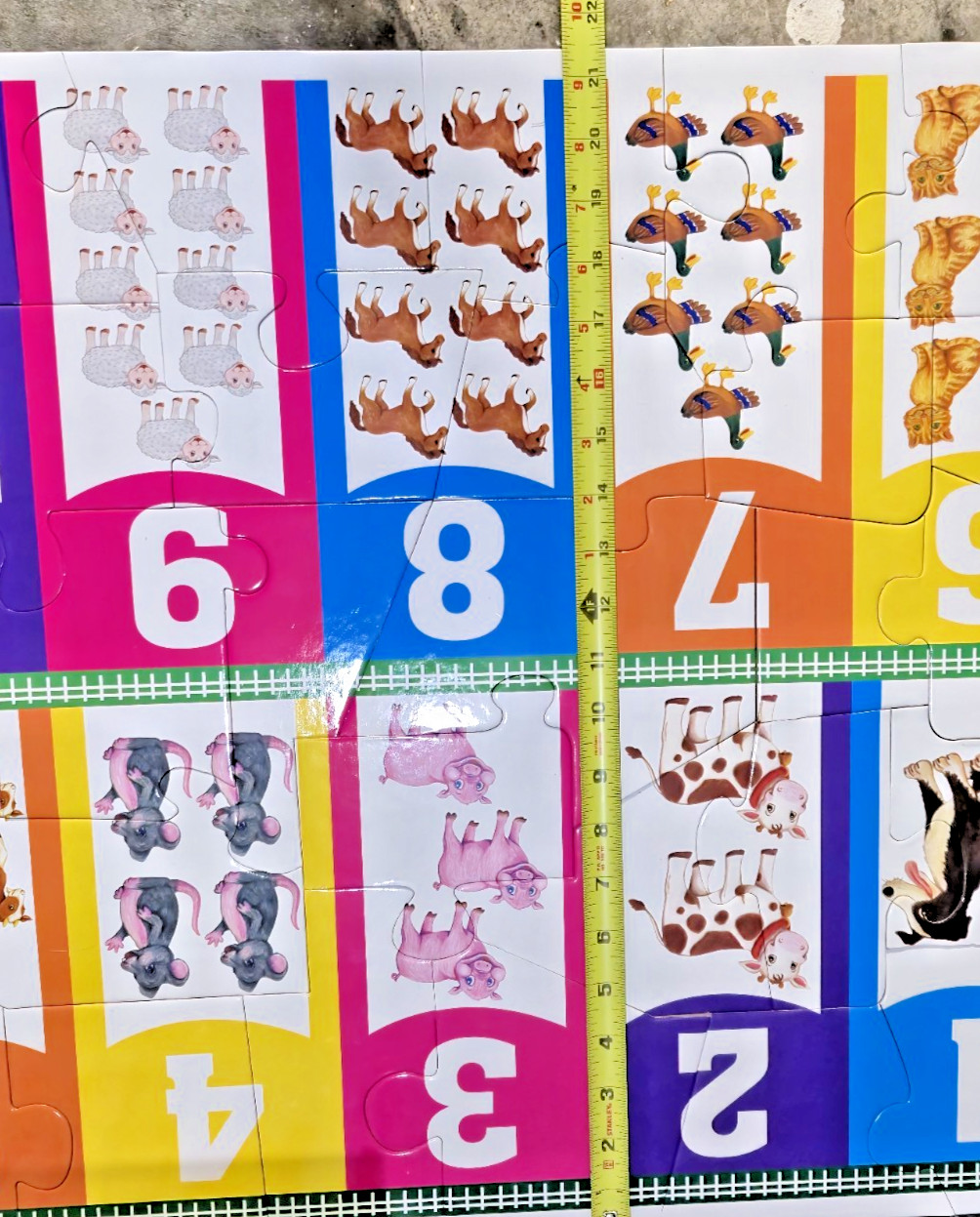Count The Farm Animals Floor Puzzle 30 Pc – 2ft – Toddler Learning Ages 3+
