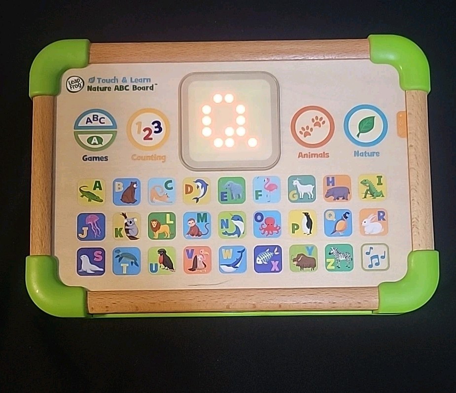 LeapFrog Touch & Learn Nature ABC Board Wooden “Tablet” & LED Screen Games &More