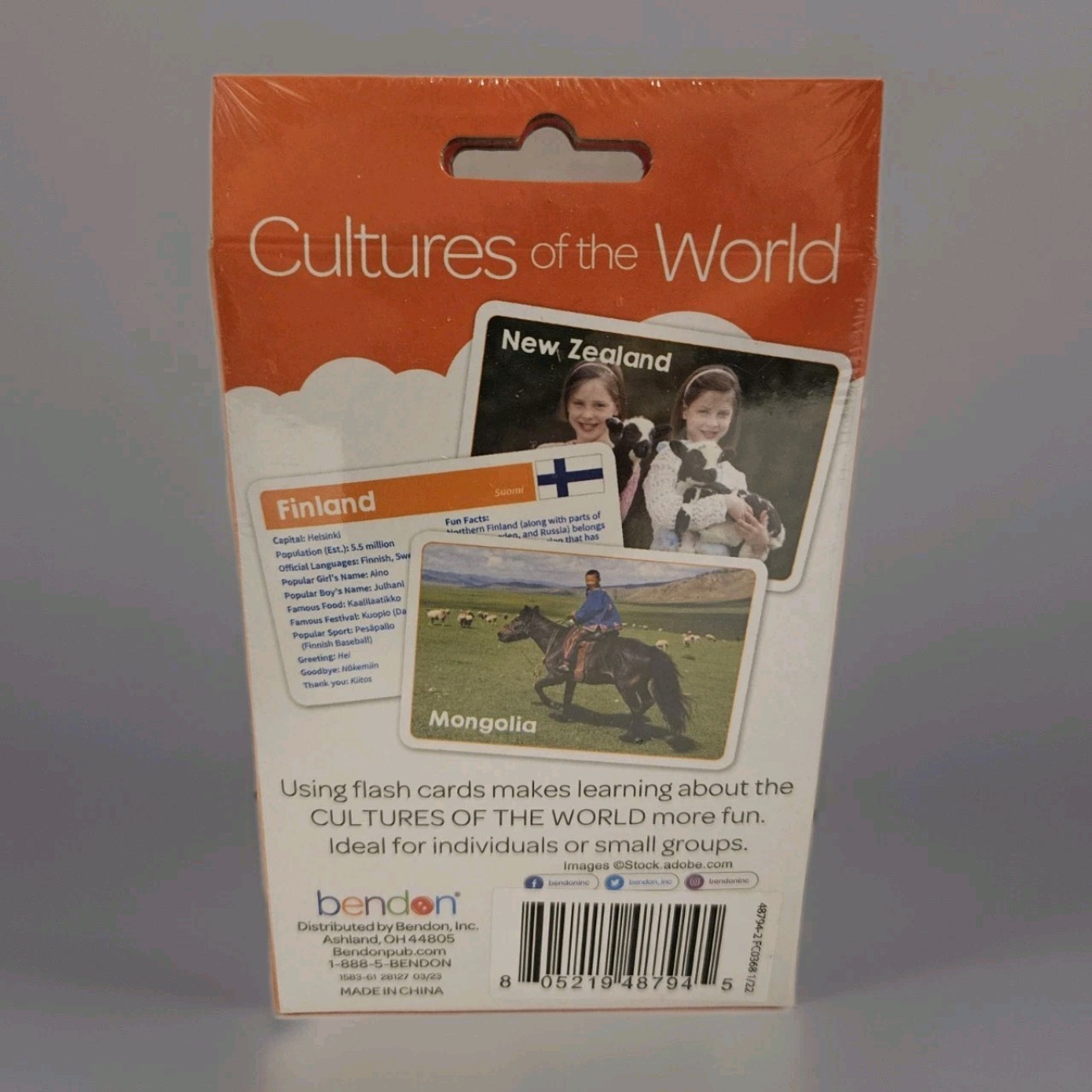United States 50 Great States & Cultures of the World Flash Cards 2 Pack New