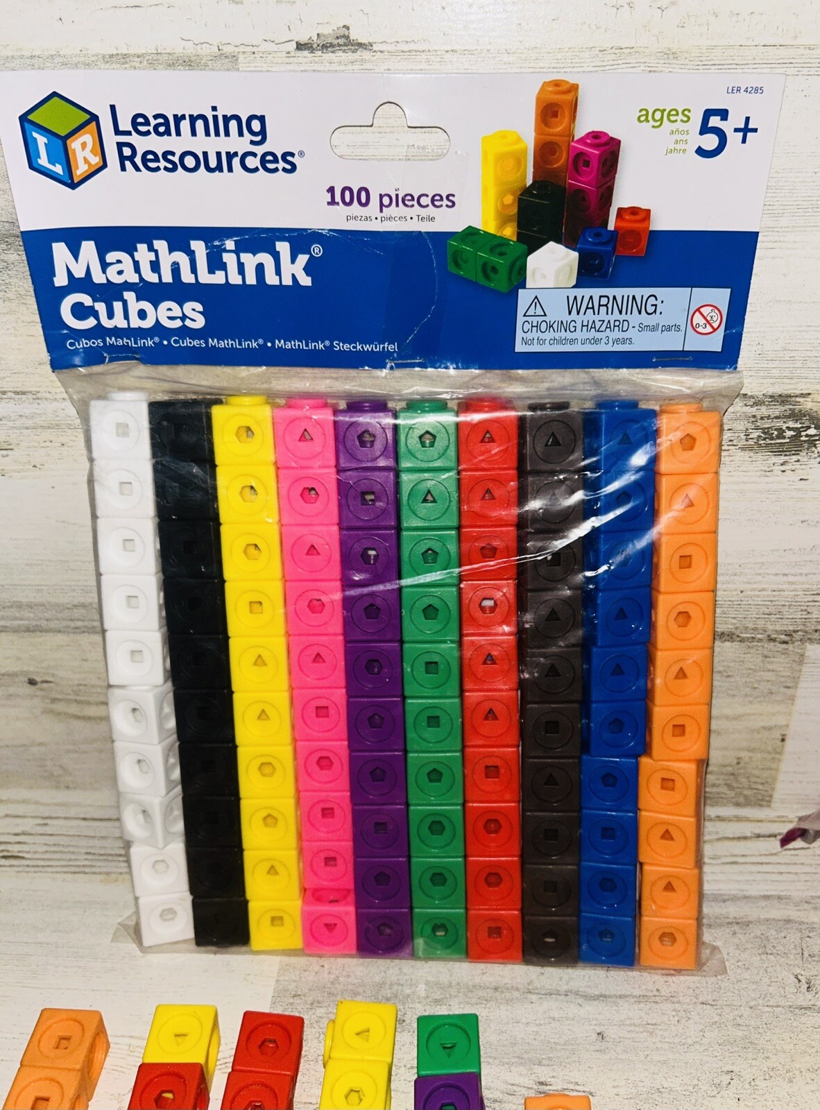 Learning Resources Mathlink Cubes Lot 158 Fidget Cubes Educational Toy Math New