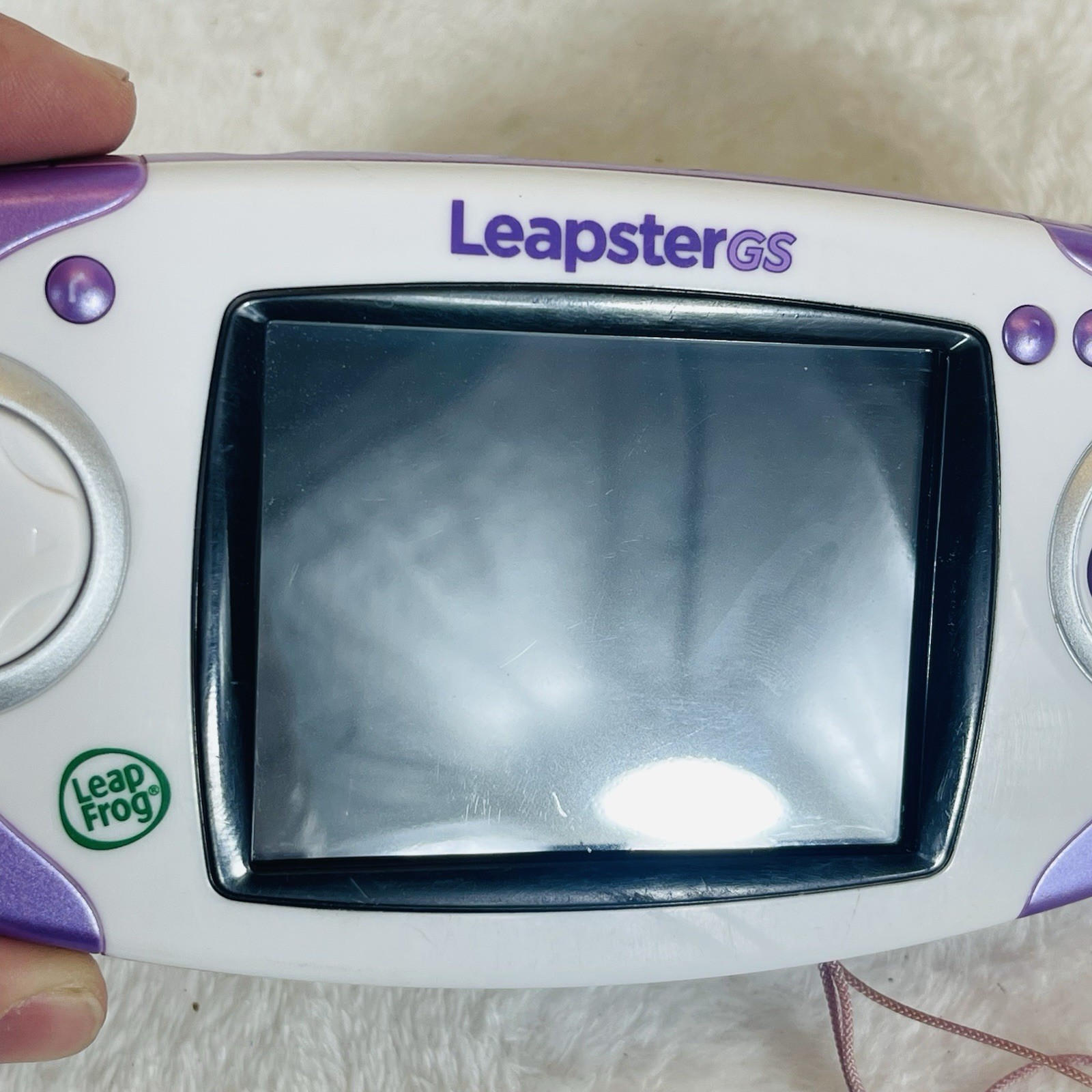 LEAPFROG LEAPSTER GS Purple Game Console W/ 1 Game Tested & Working