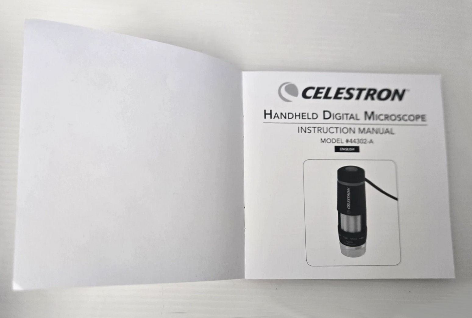 Instruction Manual for Celestron 44302-A Deluxe Handheld Digital Microscope