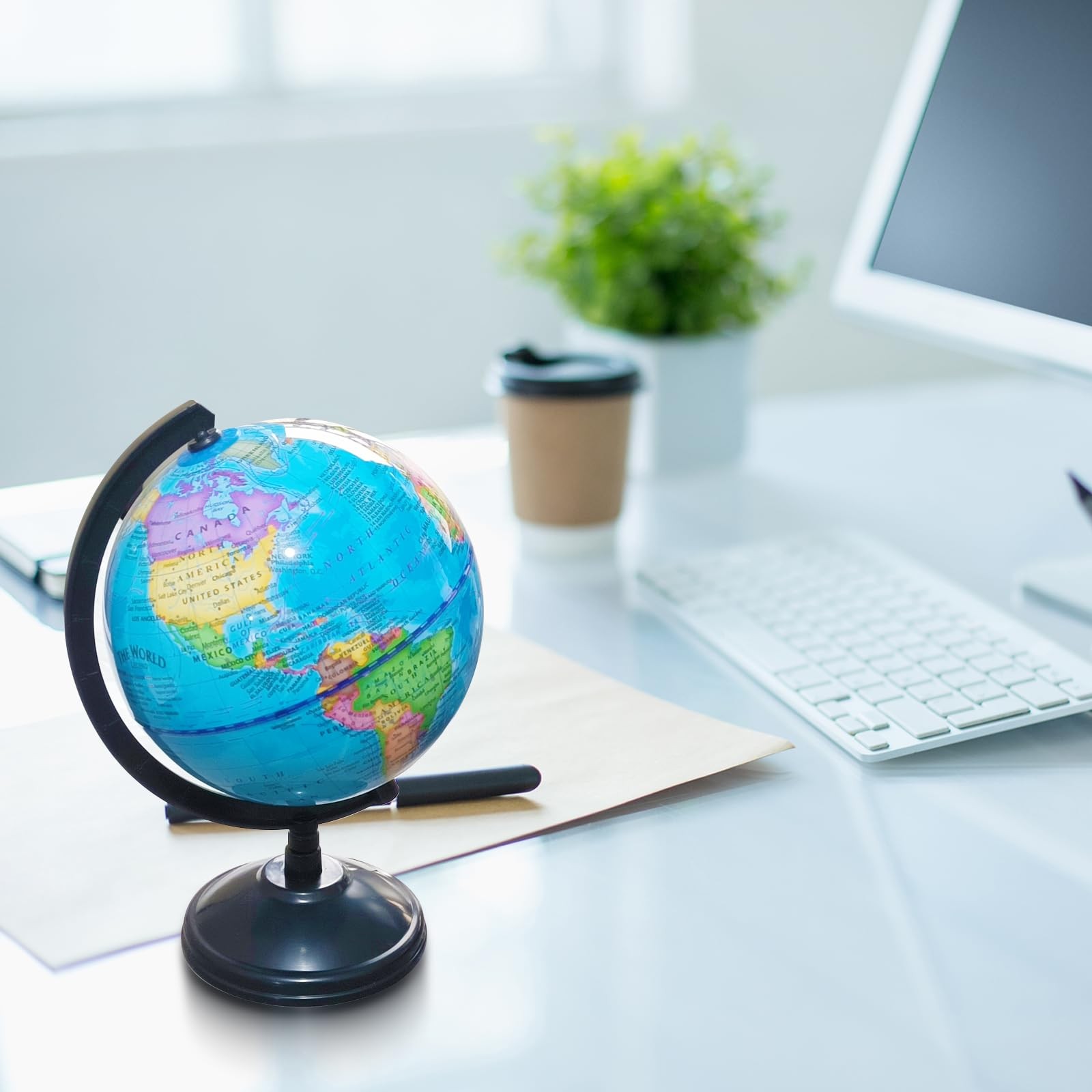 6” Geographic World Globe,Kids Educational Globes with Stand,Decorative…