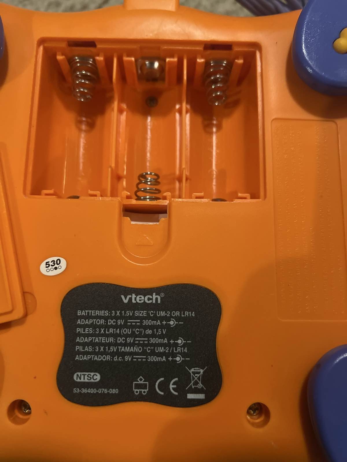 2D VTech V.Smile TV Learning System Console Orange + Cords