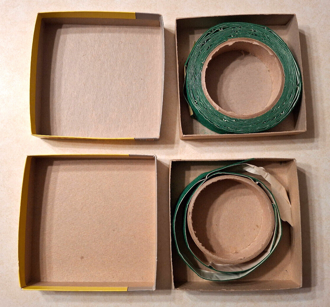 Vintage Milton Bradley Felt Tape Self-Sticking Green 1960s MCM Teaching Supplies