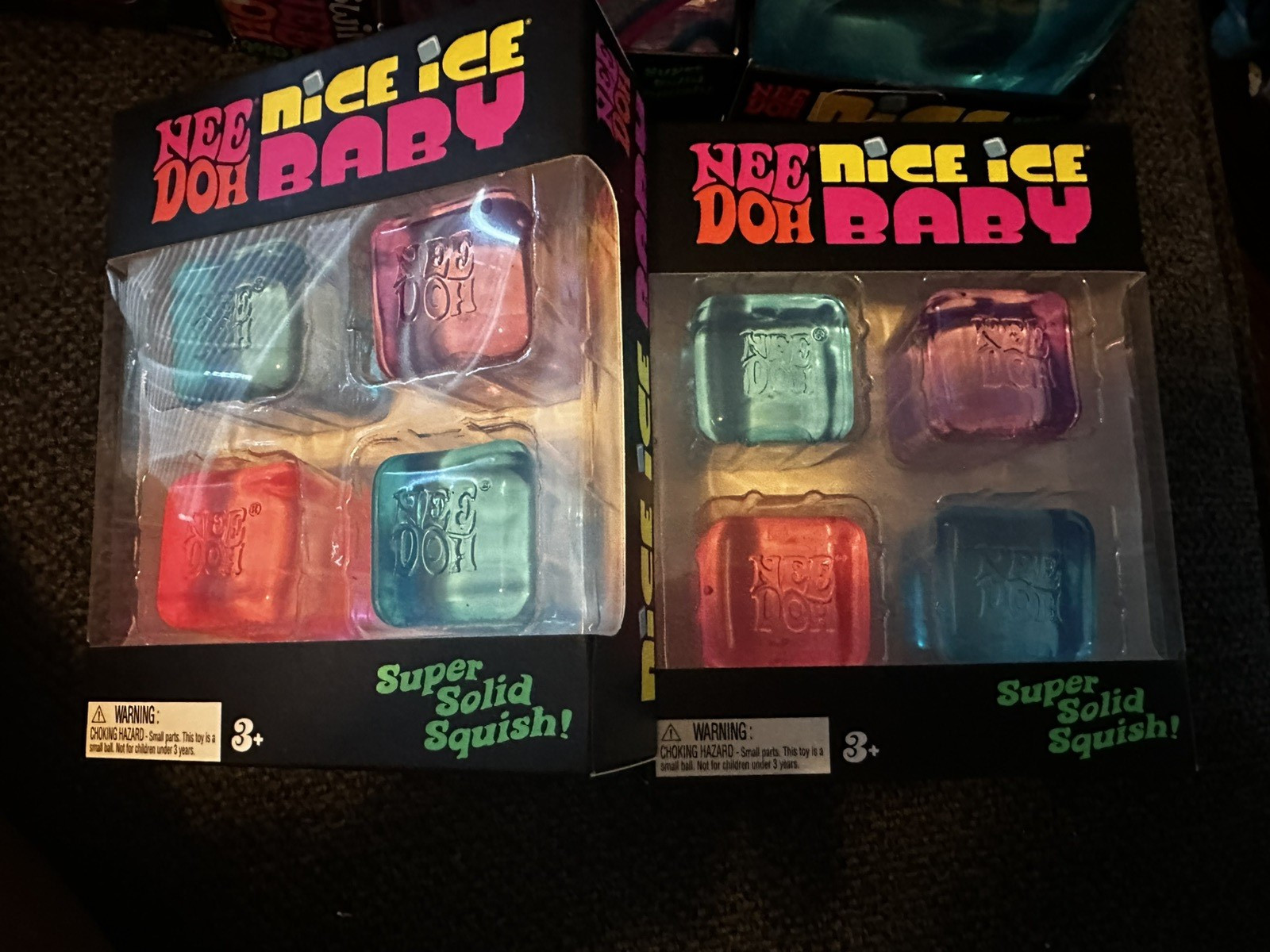 Needoh Nice Ice Baby 4 Pack Mini Cubes Squishy Stress Fidget Toy Authentic