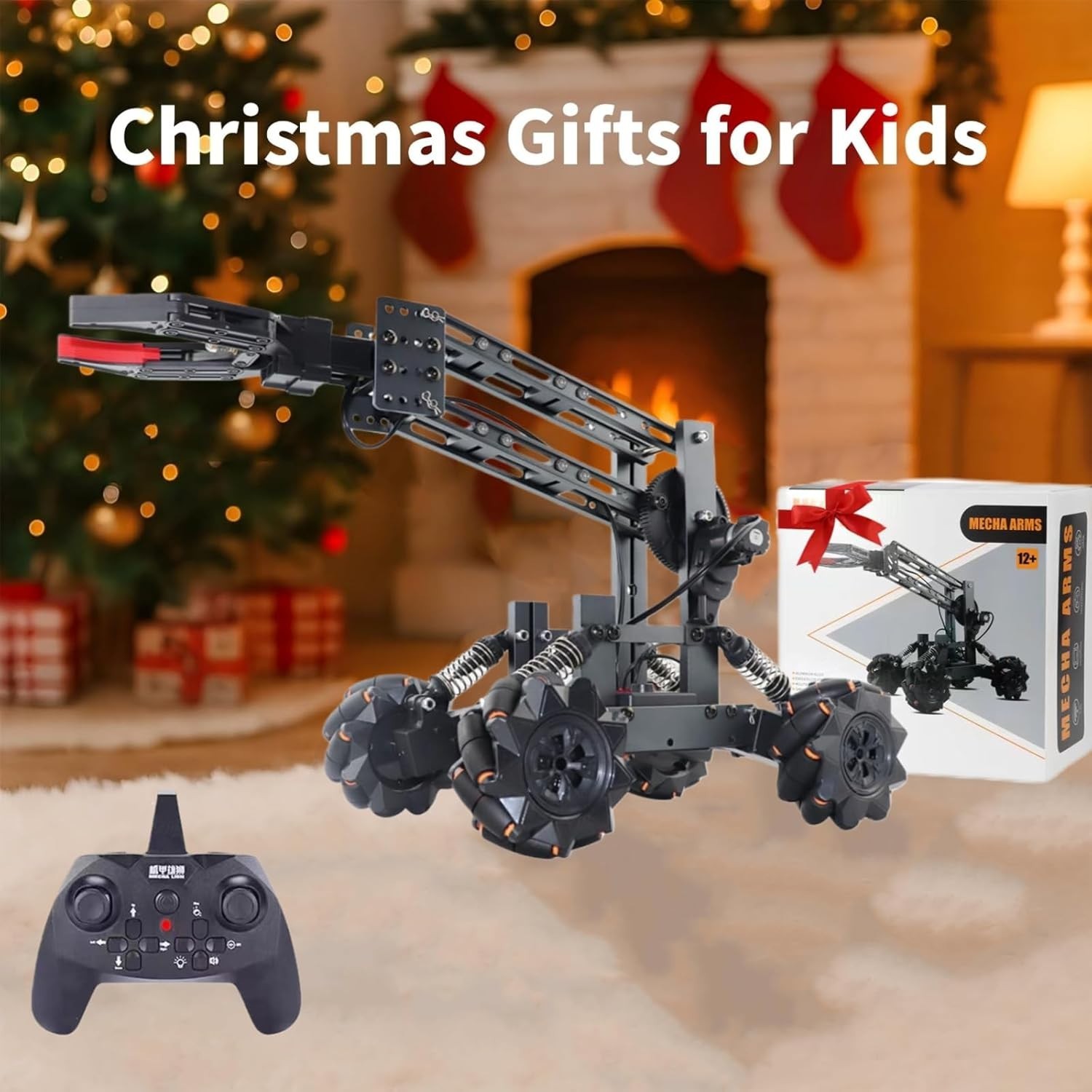 Smart Robot Arm Kit,2-in-1 Science Kits with 4-DOF Robotic Car,Elect…