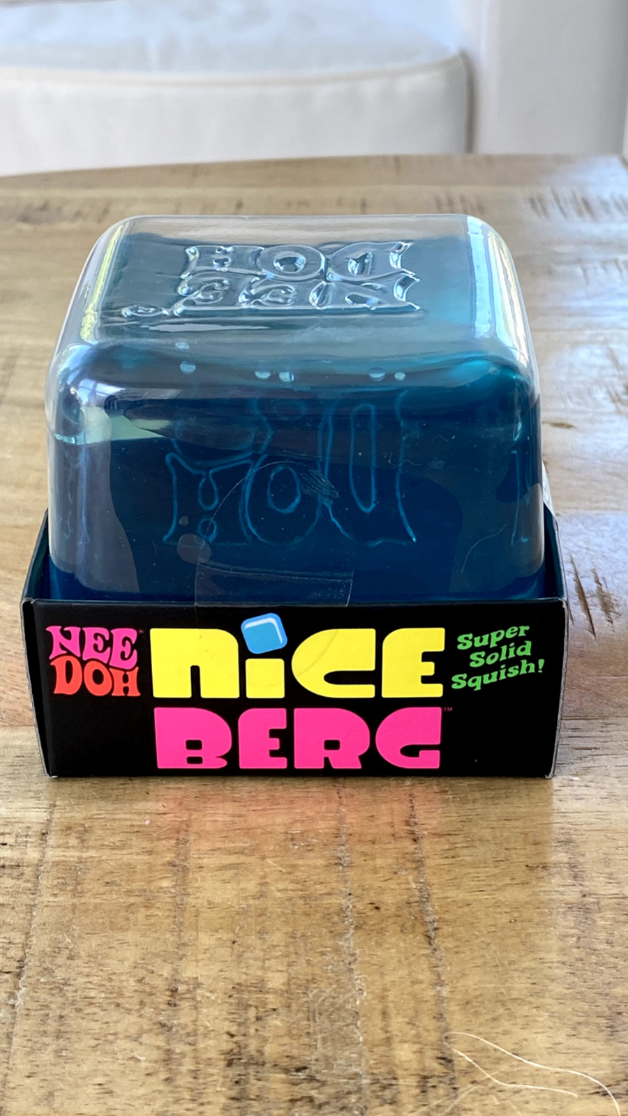 NeeDoh Nice Berg Blue Niceberg Solid Squish Large Cube Iceberg NEW AUTHENTIC