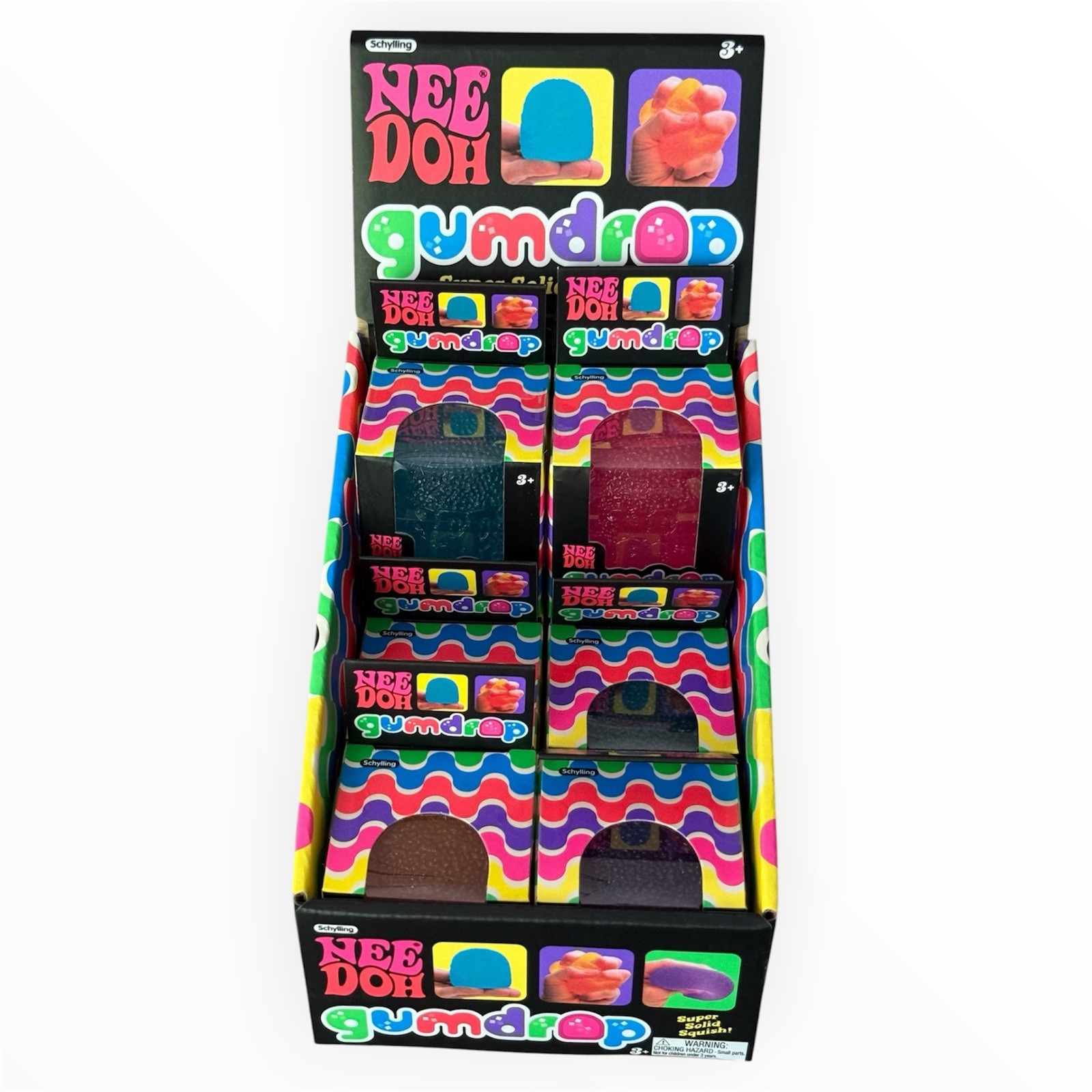NeeDoh Gumdrop 8 Total Pink Blue Orange Purple Viral Lot Schylling Original NEW