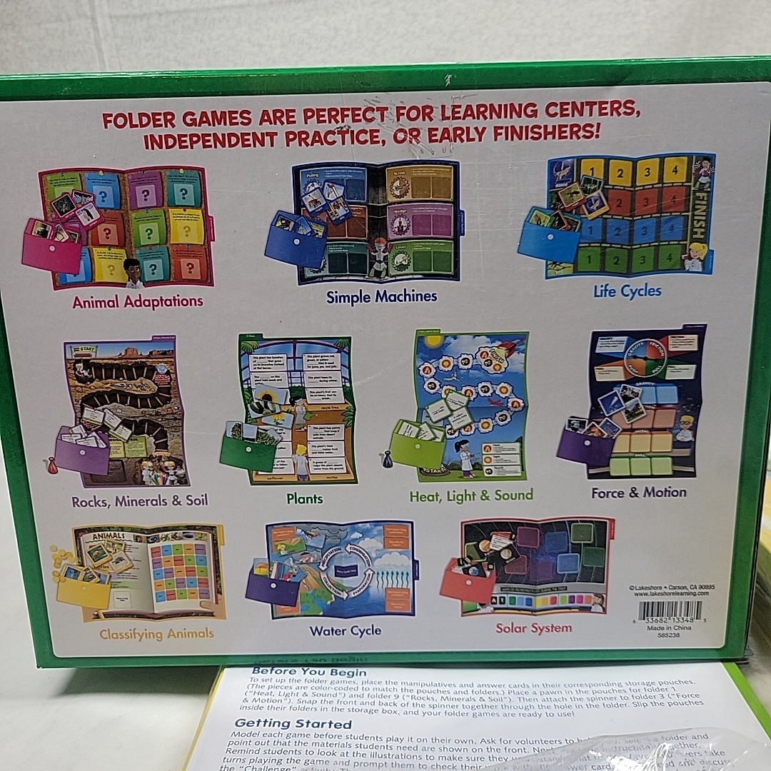 Lakeshore Science Elementary Folder Games Folders 2nd-3rd Grade Homeschool
