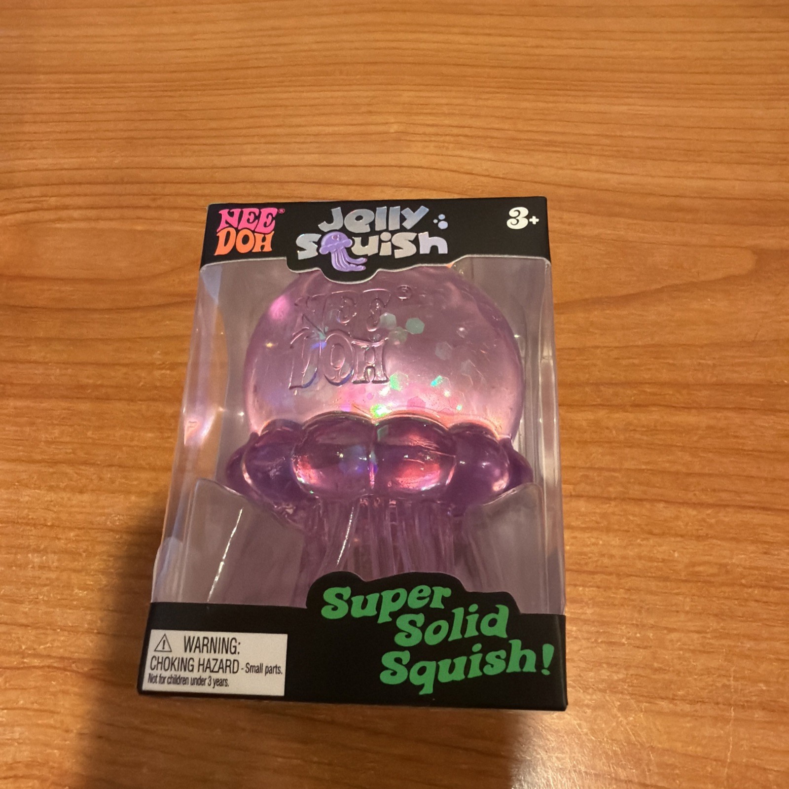 NeeDoh Purple JELLY SQUISH Sparkle Jellyfish Stress Toy Squishy Squeeze
