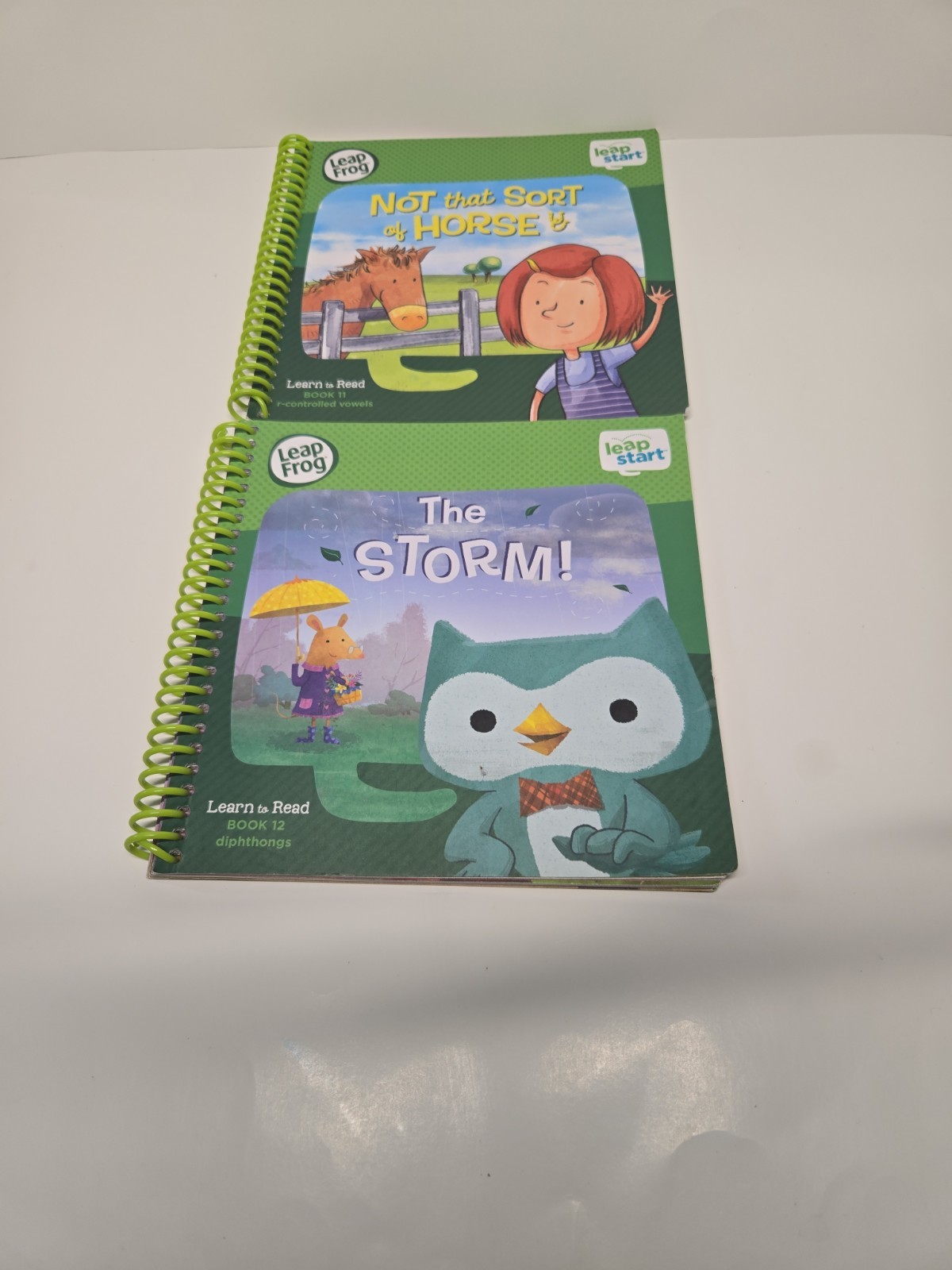 Lot Of Twelve (12) Leap Frog Learn To Read Sprial Books Use