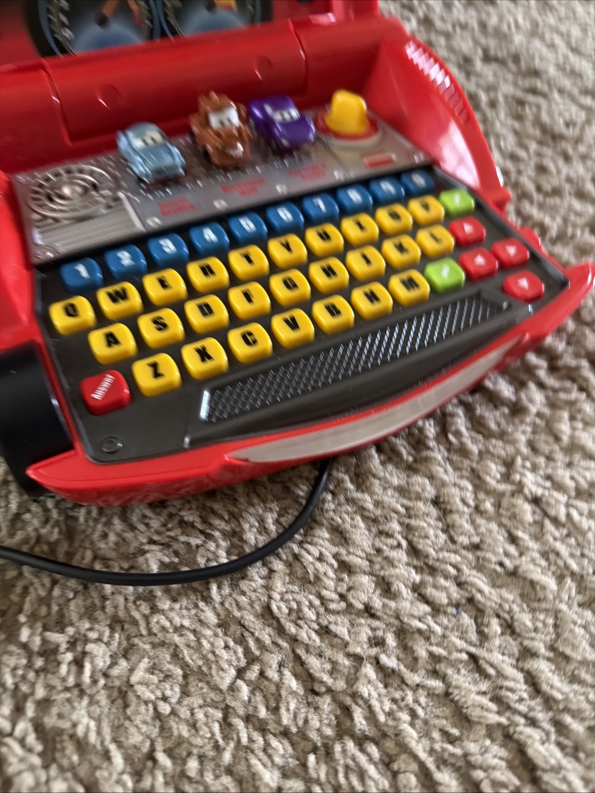 VTech Disney Pixar Cars 2 Lightning McQueen Learning Laptop Tested Works Great!