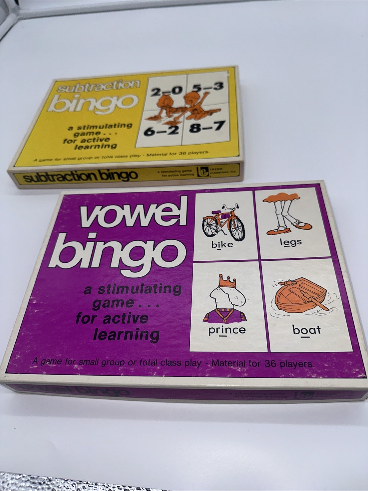 Vowel, Addition, Subtraction Bingo School Card Learning Games (Set of 3) Trend