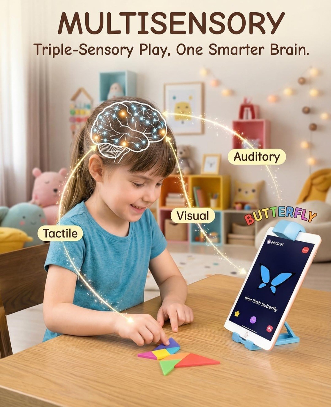 STEM Toys for Kids Ages 4-6, AR Tangram Puzzles with 1000+ Combinations