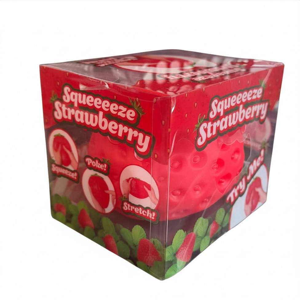 Sunny Days Jumbo Squeeezy Strawberry Squishy Sensory Toy – NEW