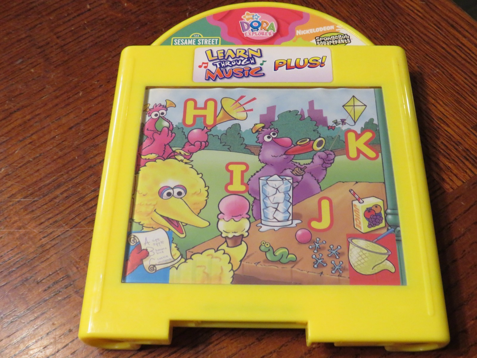 Mattel LEARN THROUGH MUSIC PLUS & 6 Cartridges DORA, BARNEY, SESAME STREET *READ