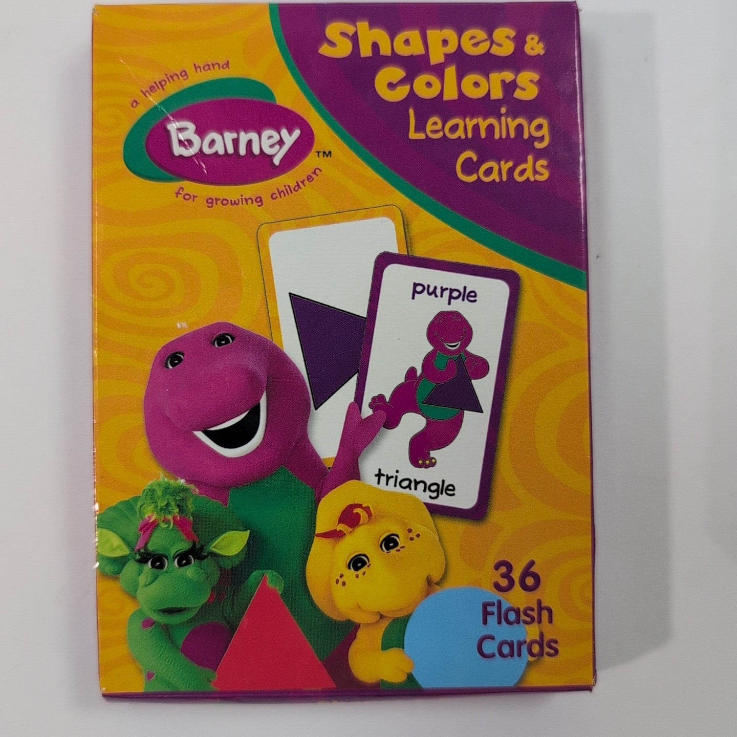 Barney 2005 Learning Cards Lot of 2 Rhyming and Shapes and Colors 72 Flash Cards