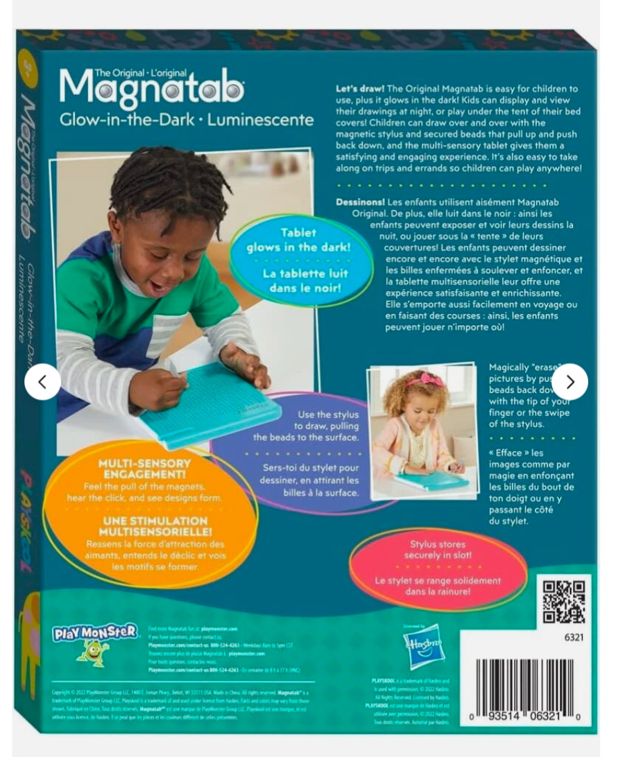 Playskool Magnatab – Glow-in-The-Dark – Learning and Sensory Drawing Tool