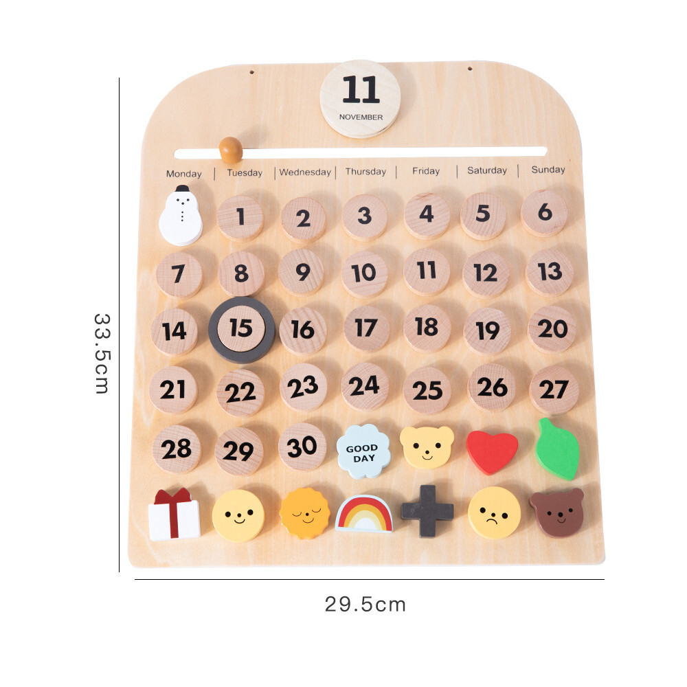 Wooden Magnetic Calendar – MONTESSORI PRACTICAL LIFE MATERIAL
