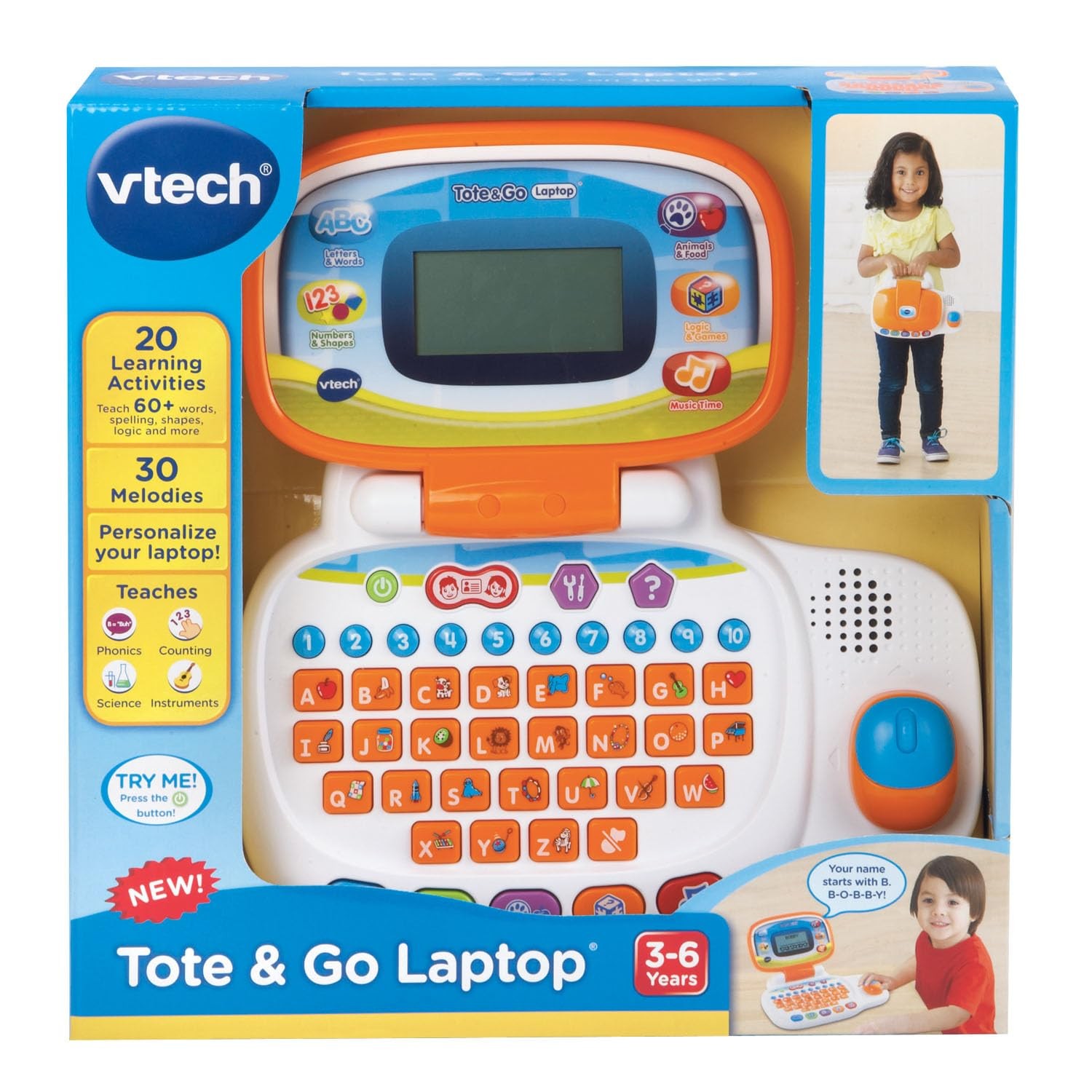 VTech Tote and Go Laptop, Orange Standard Packaging,
