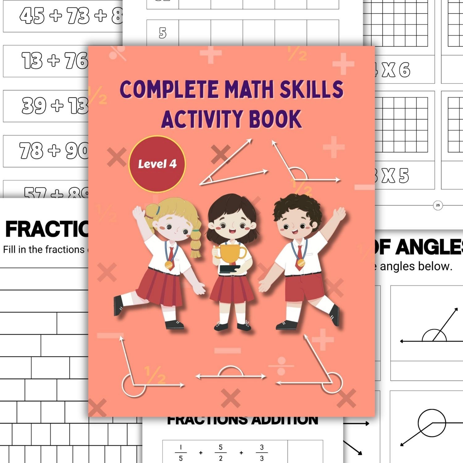 Complete Kids Math Activity Workbook Bundle | Ages 4-9 | Printable Worksheets