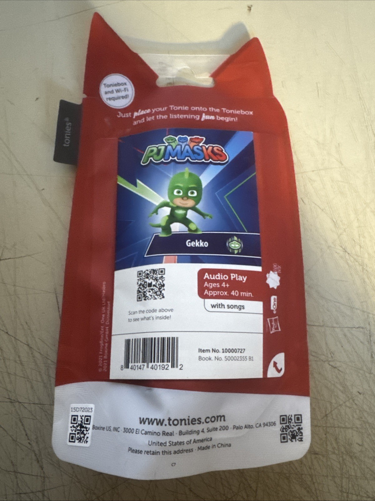 Tonies PJ Masks Gekko Tonie Audio Figurine for Toniesbox